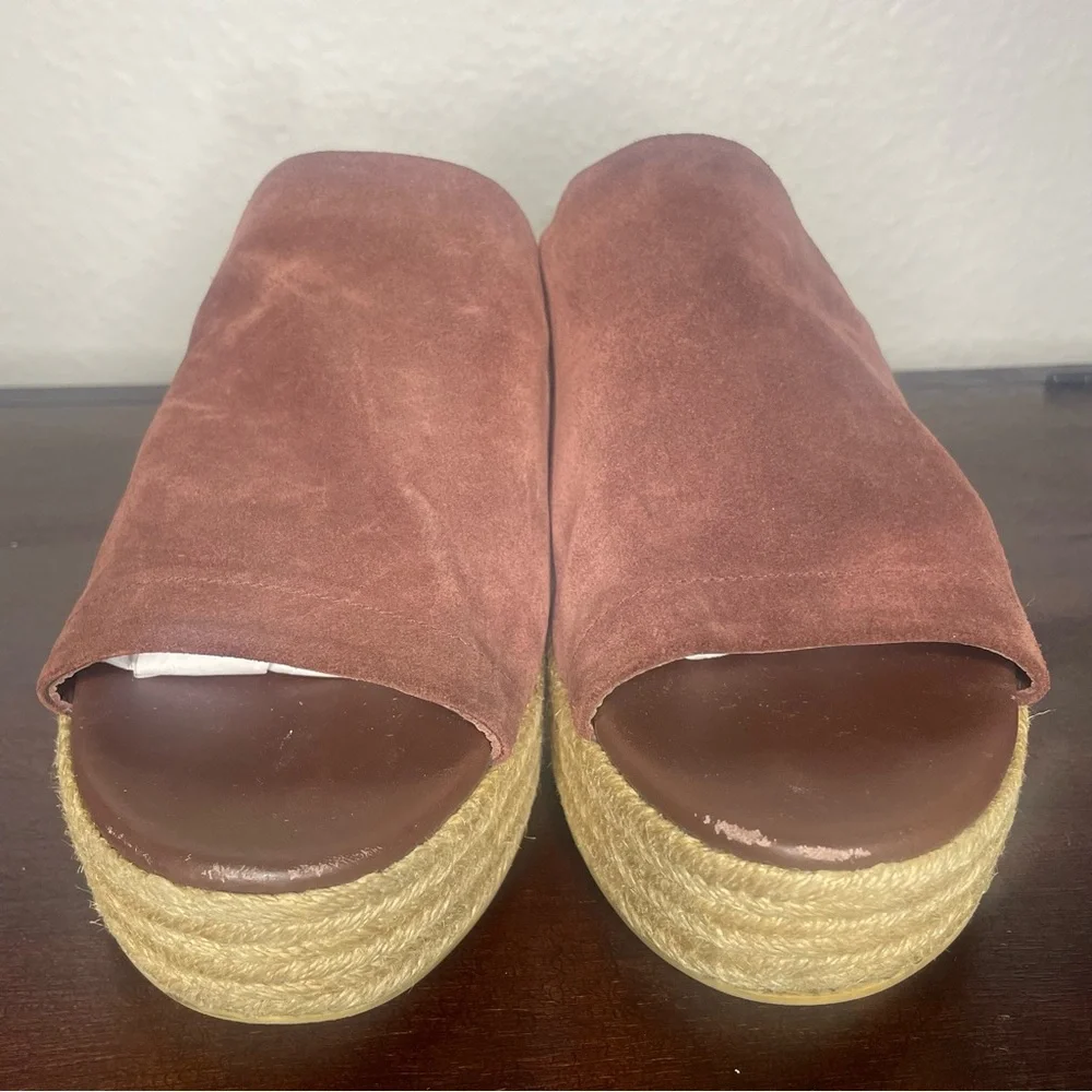 Vince Solana Suede Espadrille Wedge Sandal Size 11